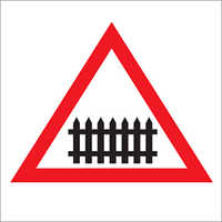 Manned Level Crossing Sign