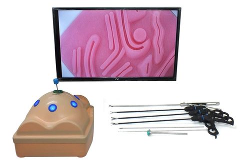 ADDLER Laparoscopic Endo Trainer Virtual Training Box and Instrument with IN-OUT Zooming Knob 360Â° Cover