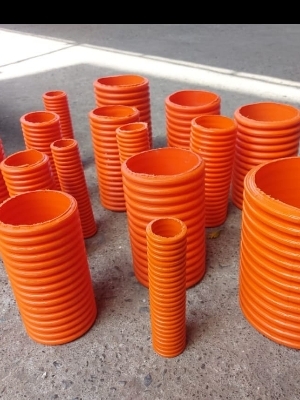 HDPE DWC Pipe - OD 40mm, Orange Color | 10-Year Lifespan, Warranty Included, Ideal for Cable Ducting
