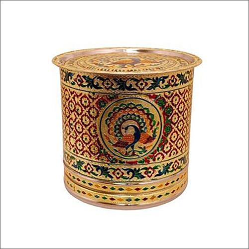 Aluminum Meenakari container
