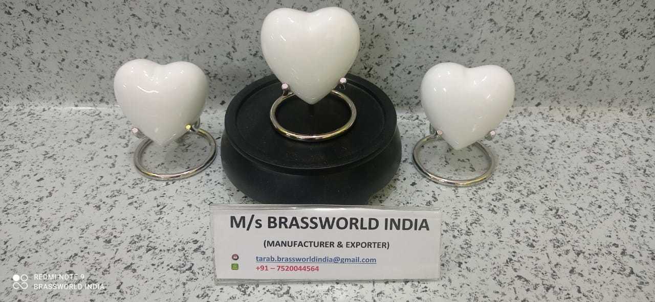 BRASS HEART CREMATION URN FUNERAL SUPPLIES