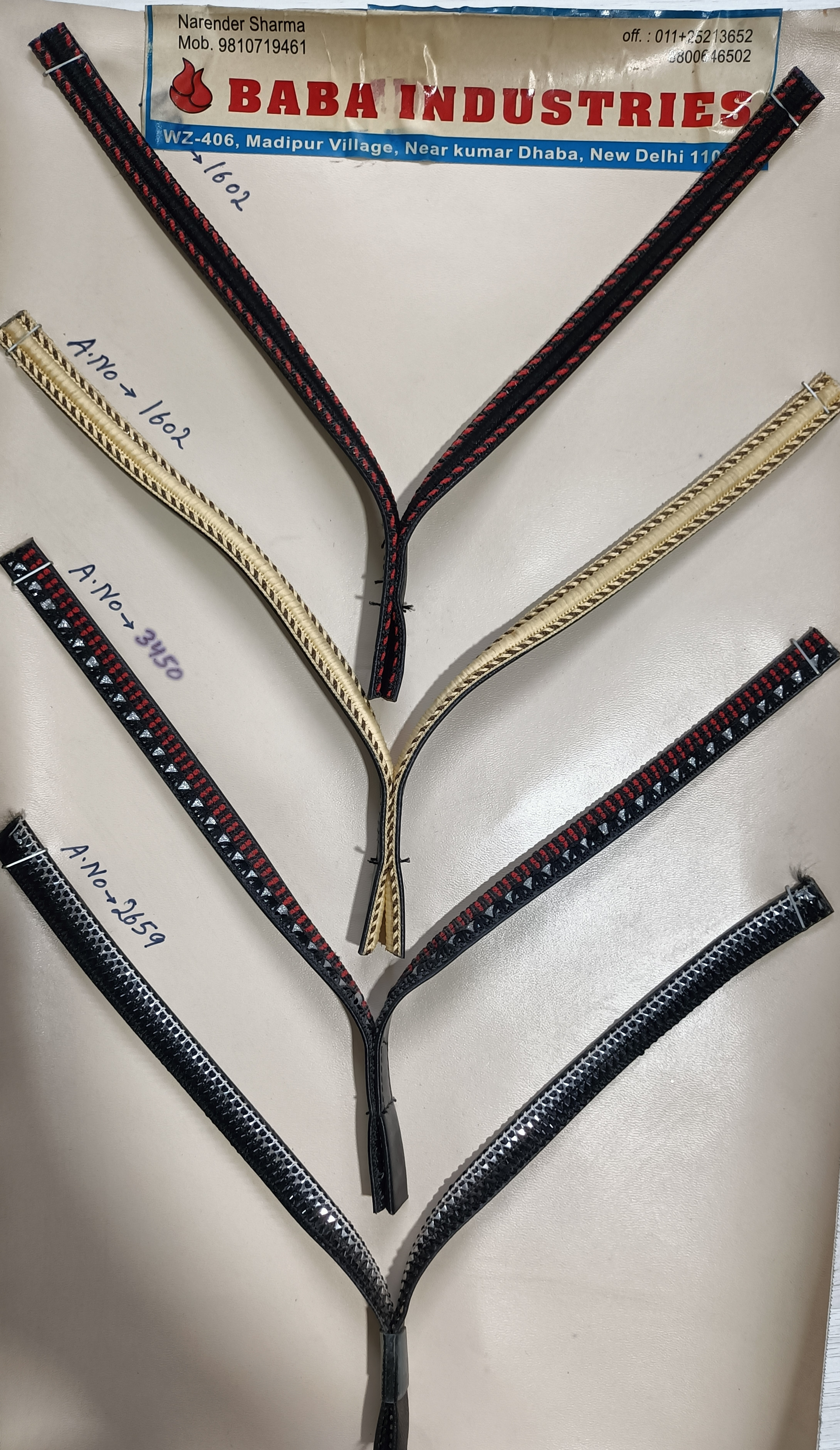 Ladies Footwear Upper Straps V shape