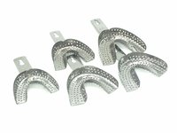 Dental Metal Impression Tray INDIAN Pack of 10 Pcs. (L0,L1,L2,L3,L4 Size AND U0,U1,U2,U3,U4 size) for DOCTORS / STUDENTS