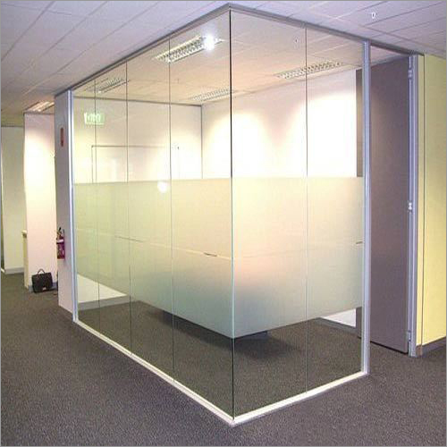 Toughened Glass Office Wall Partition By TUFF N SAFE