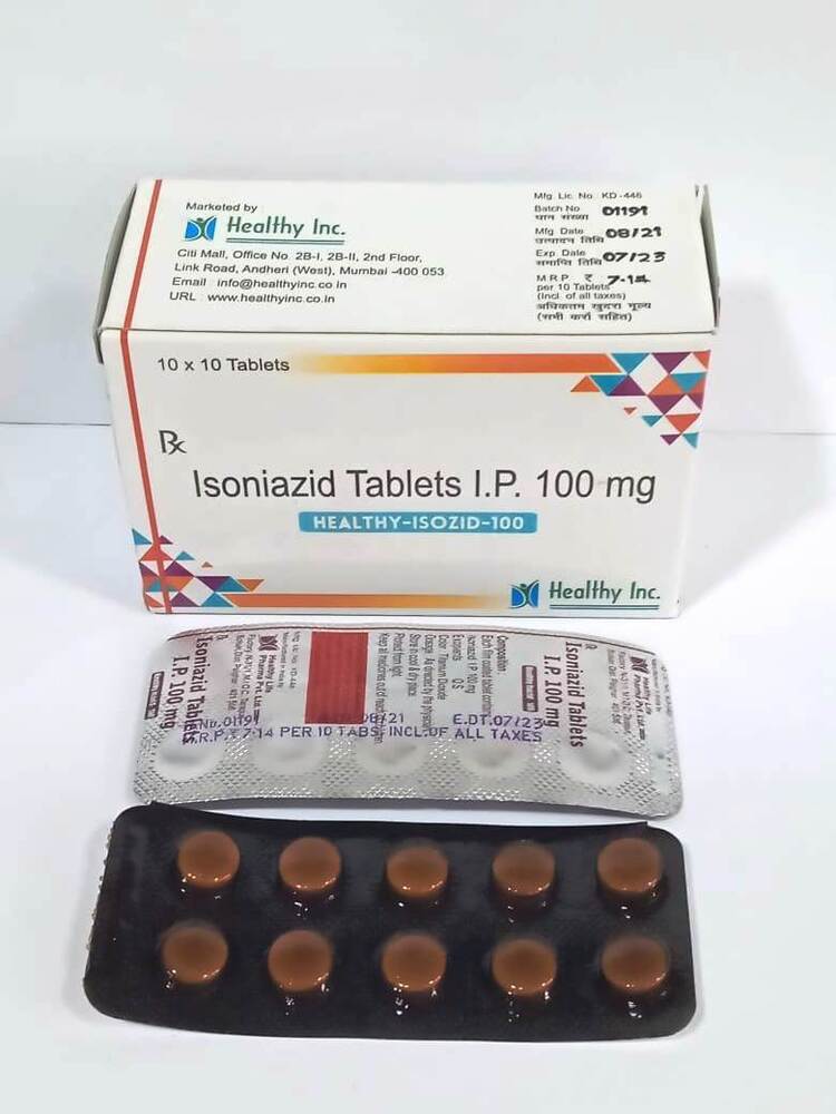 Isoniazid Tablets - Isoniazid IP 50 mg, 100 mg, 300 mg & Pyridoxine HCl 5 mg | Generic Tablets, Store Below 30Â°C, Film & Uncoated Options