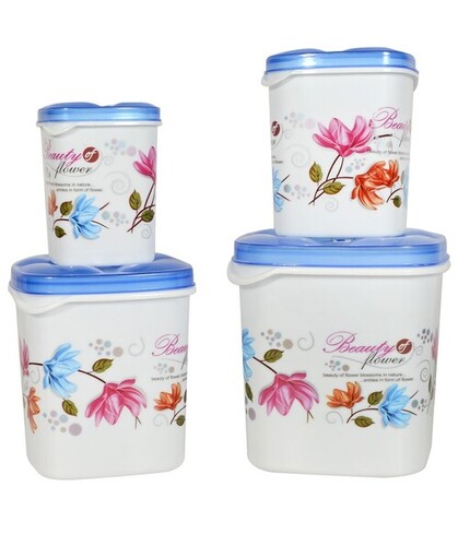 Plastic Four Pieces Container Set