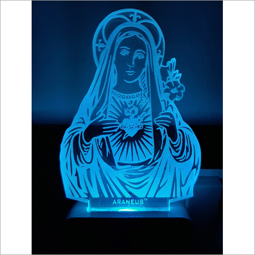 Mother Mary LED 3D Illusion Night Lamp