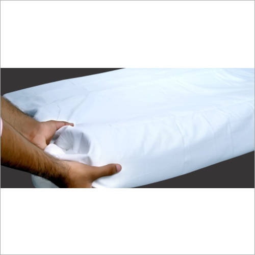 White Glimmer Cotton Bed Sheet - 100% Cotton, Full Size | White Color, Smooth Texture, Washable, Elegant Plain Design for Home & Hotel Use