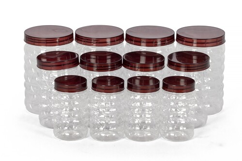 Plastic Transparent Round Jar