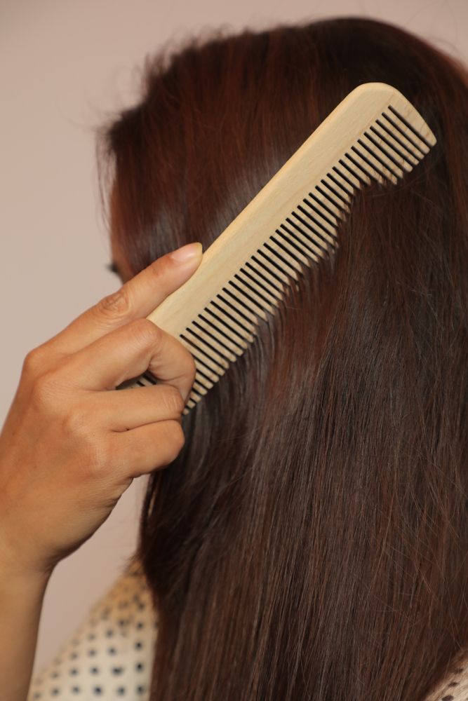 Wide tooth neem comb