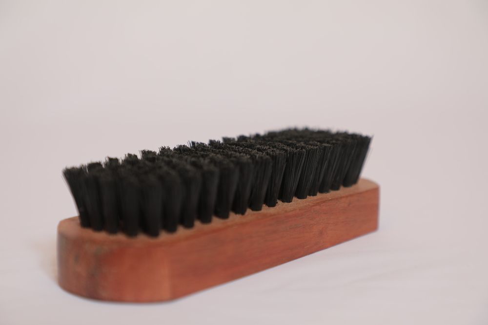 Wooden Shoe Polish Brush