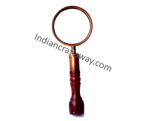 Antique Brass magnifying with handle compass BA finish