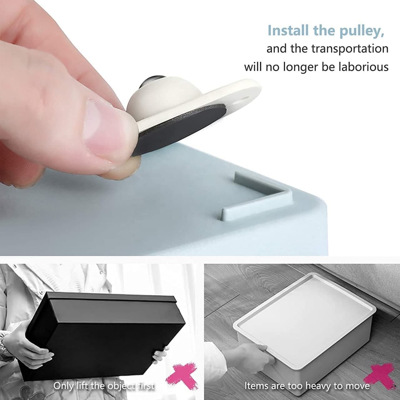 4 Pcs Mini Swivel Casters Wheels Roller