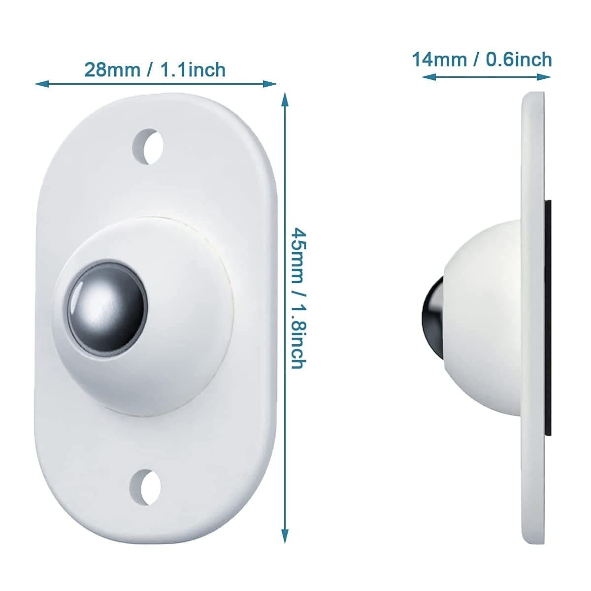 4 Pcs Mini Swivel Casters Wheels Roller