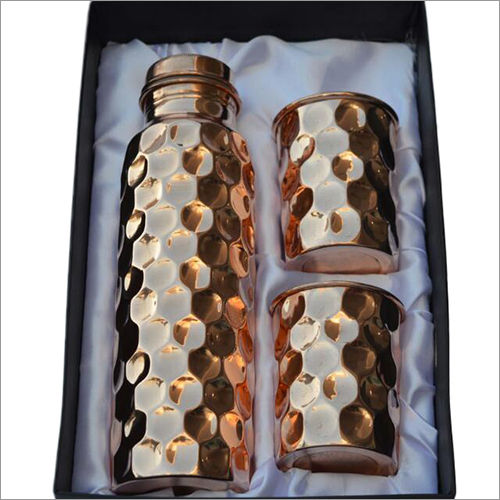 Copper Hammered Bottles With Glass Grade: A