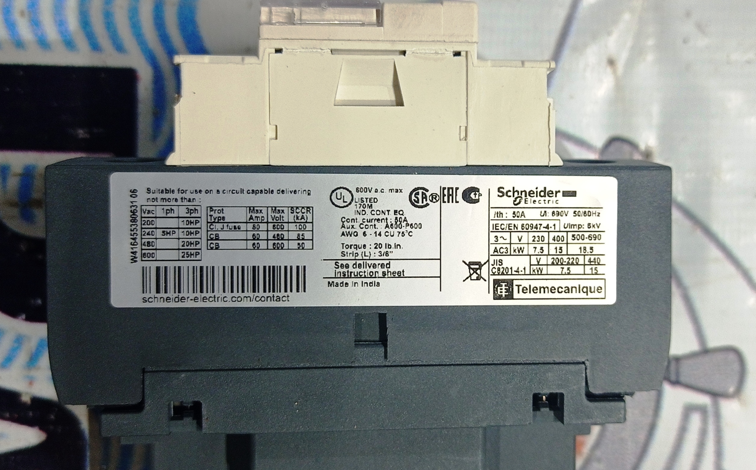 SCHNEIDER LC1D32 CONTACTOR