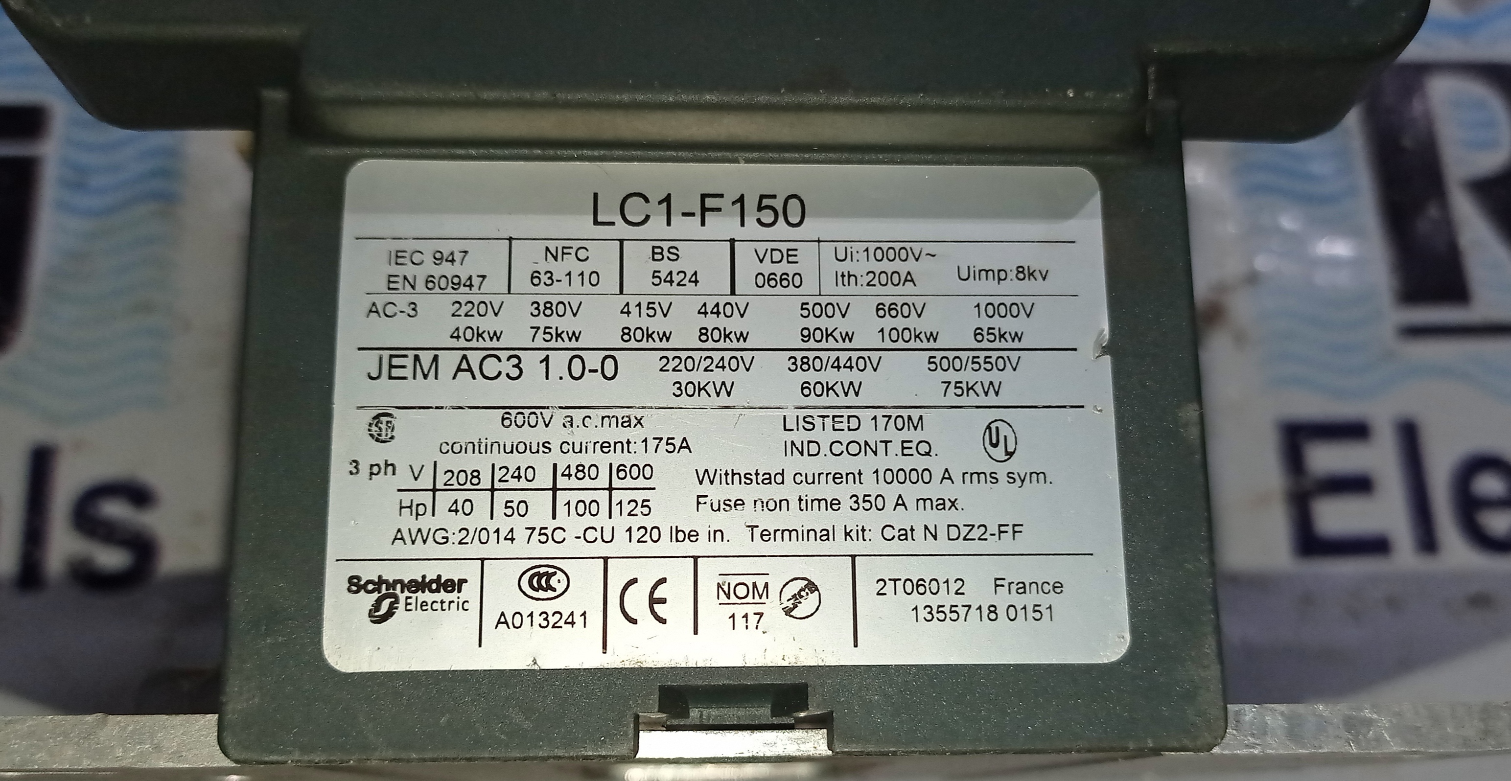 SCHNEIDER LC1F150 CONTACTOR