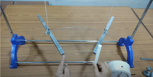 YOUNGS MODULUS, MODULUS OF RIGIDITY, ELASTIC CONSTANT & POISSONS RATIO OF A WIRE BY SEARLES METHOD (PERPENDICULAR AXIS)