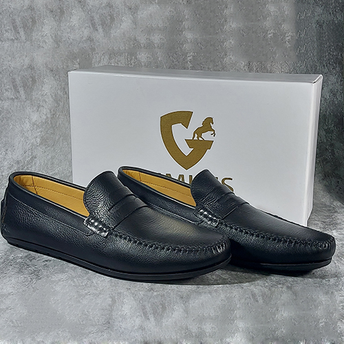 Men's Loafer - Leather, Sizes 7-12, Black | Penny Loafer, Stylish Design, Comfortable Fit, Durable Rubber Sole