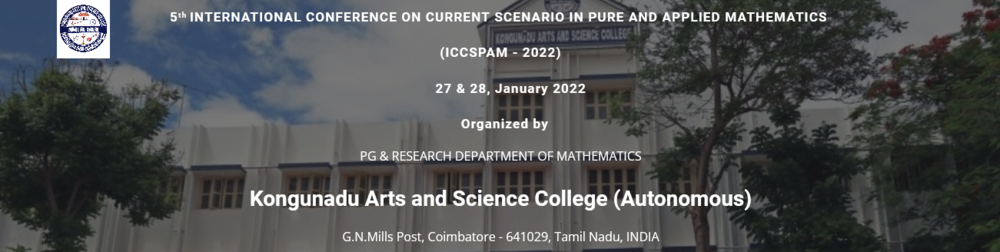 INTERNATIONAL CONFERENCE ON CURRENT SCENARIO IN PURE AND APPLIED MATHEMATICS  (ICCSPAM)