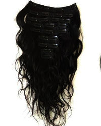 Natural Black Colour Afro Kinky Curly Clip In Hair Extensions