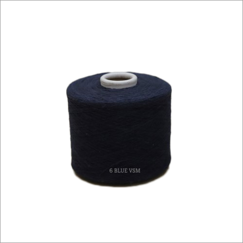 VSM Cotton Yarn - 3 kg Roll, 100% Cotton Material, Dyed Blue Color, Soft Texture, Suitable for Textile Industry