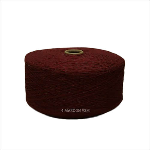 4 Count Maroon Color VSM Cotton Yarn - Cotton Material, 3 kg Packaging Size, Dyed Yarn Type, Skin-Friendly and Soft for Comfortable Garments