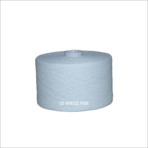 20 White Color VSM Cotton Yarn - 100% Cotton, 3 kg Roll , Yarn Character: Dyed, Application: Textile Industry, Soft & Resilient Fabric Quality