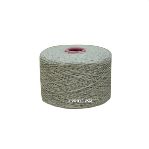 4 White Color Vsm Cotton Yarn Dyed