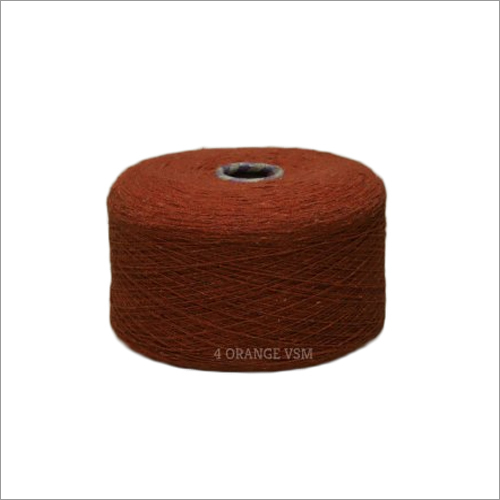 4 Orange Color VSM Cotton Yarn - 100% Cotton, 3 kg Roll, Dyed Orange Color | Ideal for Textile Industry, Soft and Skin-Friendly Fabric