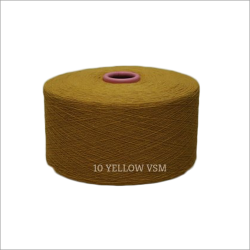 10 Yellow Color VSM Cotton Yarn - Cotton, 3 kg, Yellow, 10 Denier, Dyed Yarn Character | Resilient and Long-Lasting for Textiles Production