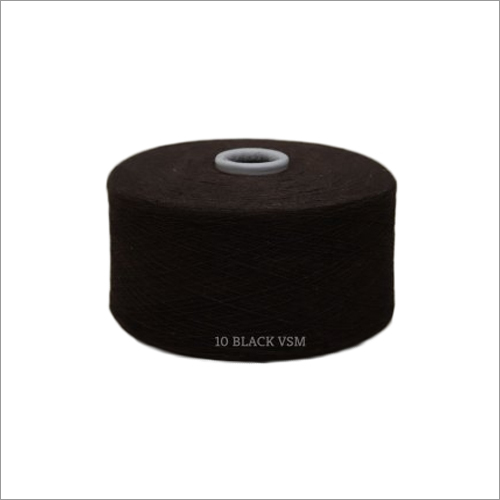 10 Black Color VSM Cotton Yarn - Cotton Material, 3 kg Roll, Dyed Yarn | Extremely Soft, Skin-Friendly and Resilient for Textile Production