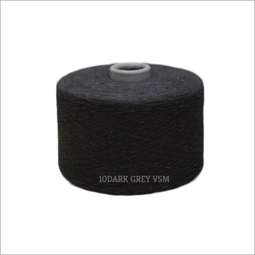 10 Dark Grey Color VSM Cotton Yarn - 3 Kg Roll, Dyed Cotton Material with High Elongation For Textile Industry Resilience and Durability