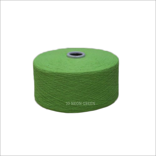 10 Neon Green Color VSM Cotton Yarn - Cotton, 3 kg Roll, Dyed Texture | Soft, Smooth, Resilient for Textile Industry Production