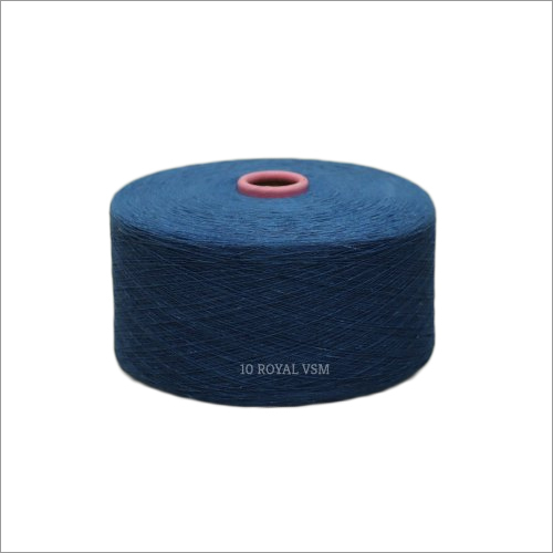 10 Count Royal Color VSM Cotton Yarn - 3 kg Roll, 100% Cotton , Dyed Blue for Textile Production