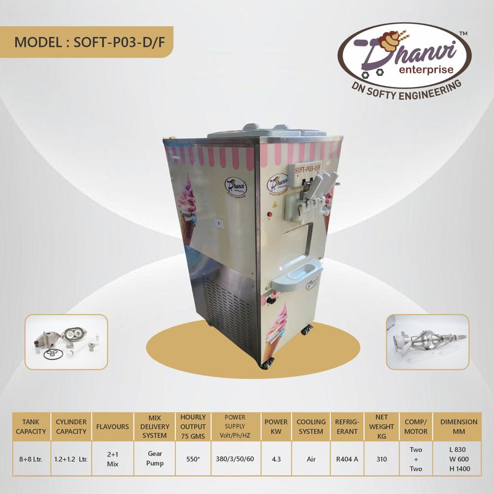 12 Ltr Triple Knob Ice Cream Making Machine
