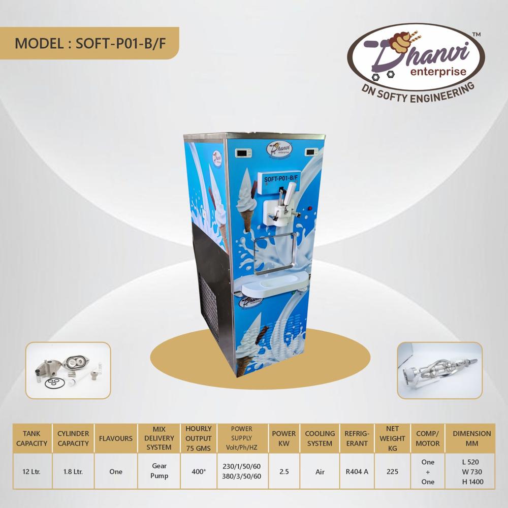 Softy Ice Cream Machine Soft-P01-B/F Floor Model - Power: 2.4 Kw Watt (W)