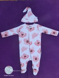 ORGANIC COTTON ROMPER WITH FOOT