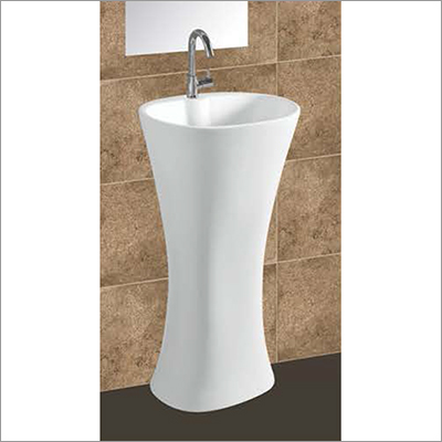 White Ceramic One Piece Wash Basin