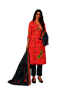 Pure Cotton Printed Unstitched Ladies Suit