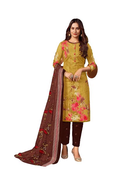 Pure Cotton Printed Unstitched Ladies Suit