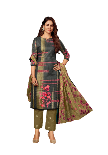 Pure Cotton Printed Unstitched Ladies Suit