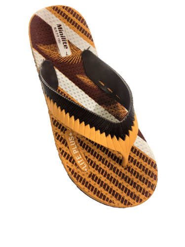 Rubber Mens Brown Hawai Slipper