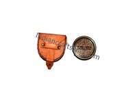 Antique Brass Pocket Compass Without Glass Print 2 Tone Copper Dial 21/2