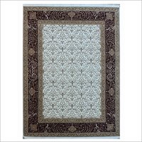 Hand Knotted Traditional Wool And Silk Carpet
