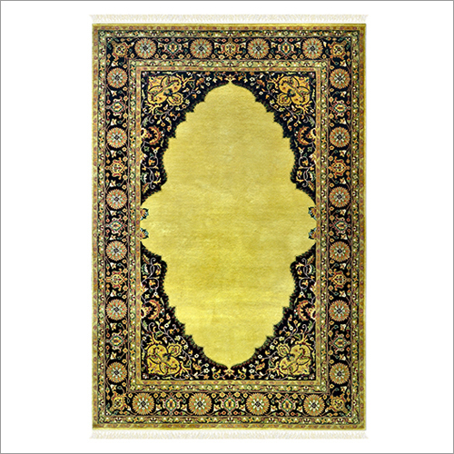 Hand Knotted Traditional Wool And Silk Carpet
