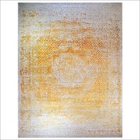 Hand Knotted Contemporary Wool And Pure Silk Carpet