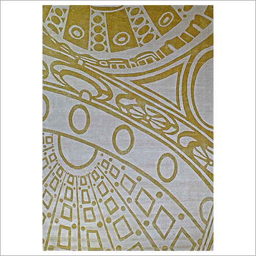 Hand Loom Geometrical Bamboo Silk Carpet
