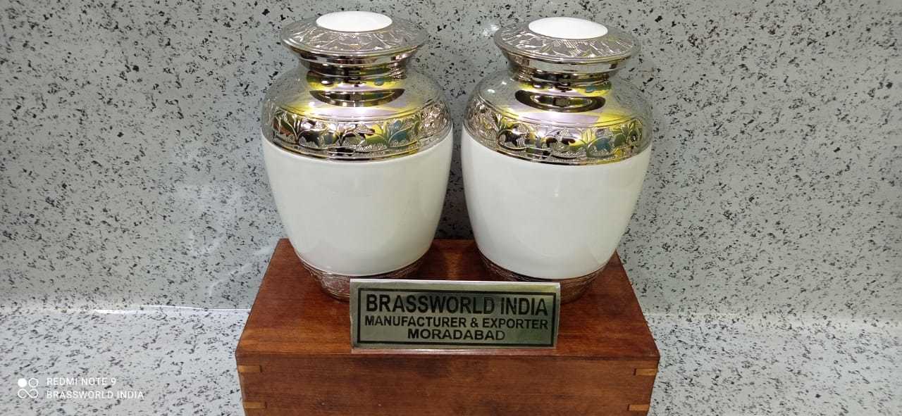 BLACK ADULT CREMATION URN WITH UPPER CROSS FUNERAL SUPPLIES