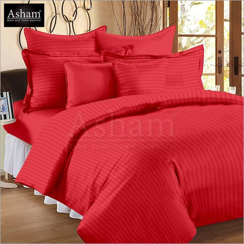 90 x 100 Inches Red Stripe Double Bed Sheet